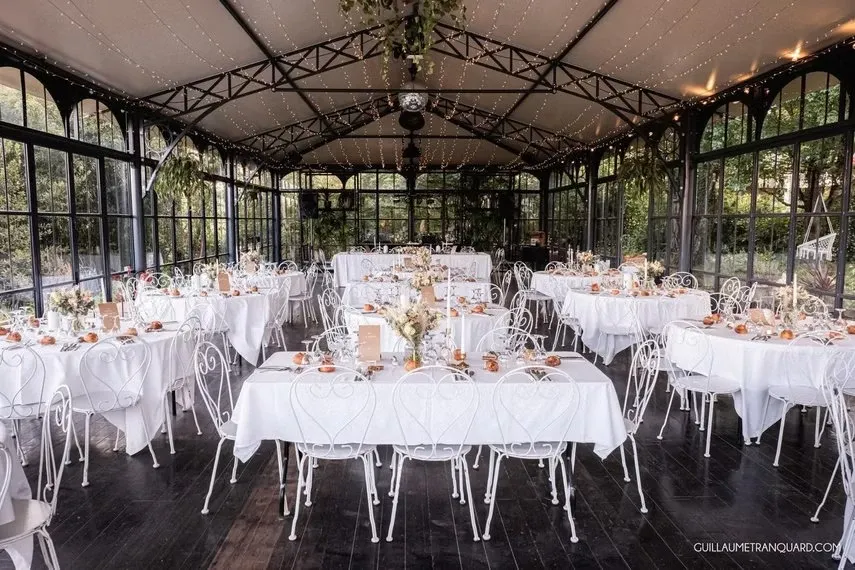 L'Orangerie du Domaine des Plagnes dressée pour une réception